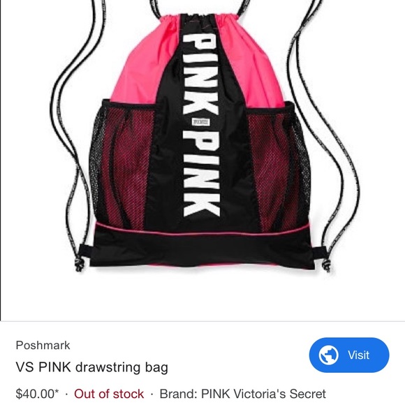 Pink Drawstring bag - Picture 3 of 3